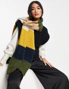 French Connection Color Block Stripe Scarf-multi