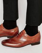 Hudson London Francis Leather Brogue Shoes - Brown