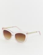 Quay Australia Steal A Kiss Cat Eye Sunglasses - Pink