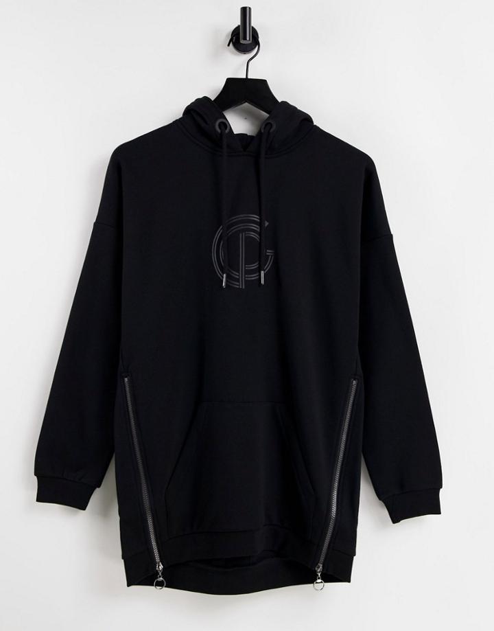 Gympro Apparel Longline Hoodie In Black