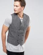 Selected Homme Double Breasted Vest - Gray