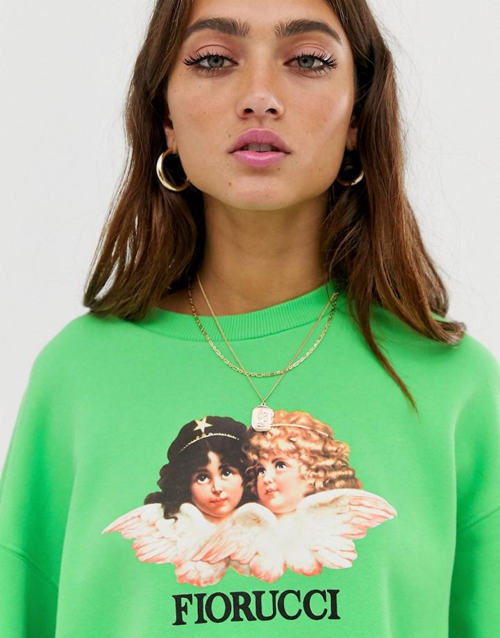 Fiorucci Vintage Angels Sweatshirt In Green - Green