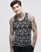Brave Soul Vintage Dice Print Tank - Black