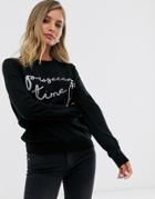 Asos Design Christmas Prosecco Sweater-black