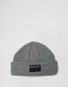 Nicce Beanie In Gray - Gray