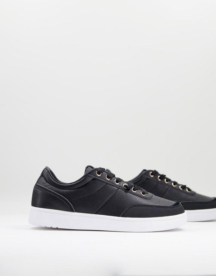 Superdry Premium Court Sneakers In Black