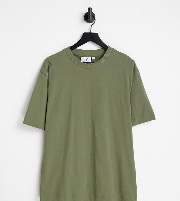 Collusion T-shirt In Khaki-gray