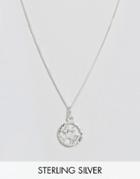 Reclaimed Vintage Sterling Silver Sagittarius Zodiac Necklace - Silver