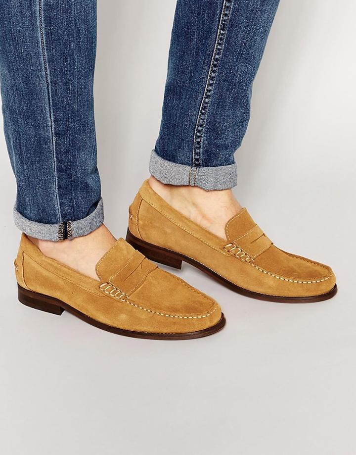 Hudson London Suede Augusta Loafers - Brown