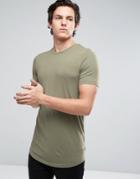 Jack & Jones Core Longline Muscle Fit T-shirt - Green