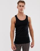 River Island Muscle Fit Tank In Black