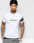 Underated T-shirt With Sleeve Stripes - White