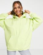 Stradivarius Oversized Hoodie In Lime - Part Of A Set-green