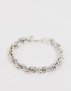 Wftw Twisted Rope Chain Bracelet In Silver - Silver