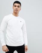 Only & Sons Sweat With Embroidered Ice Cream Logo - White