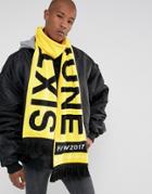 Sixth June Oversized Statement Scarf In Yellow - Yellow
