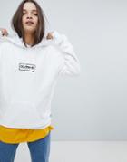 Adidas Skateboarding Hoodie In White With Central Logo - White