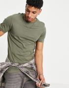 Jack & Jones Essentials Crew Neck T-shirt In Olive Green