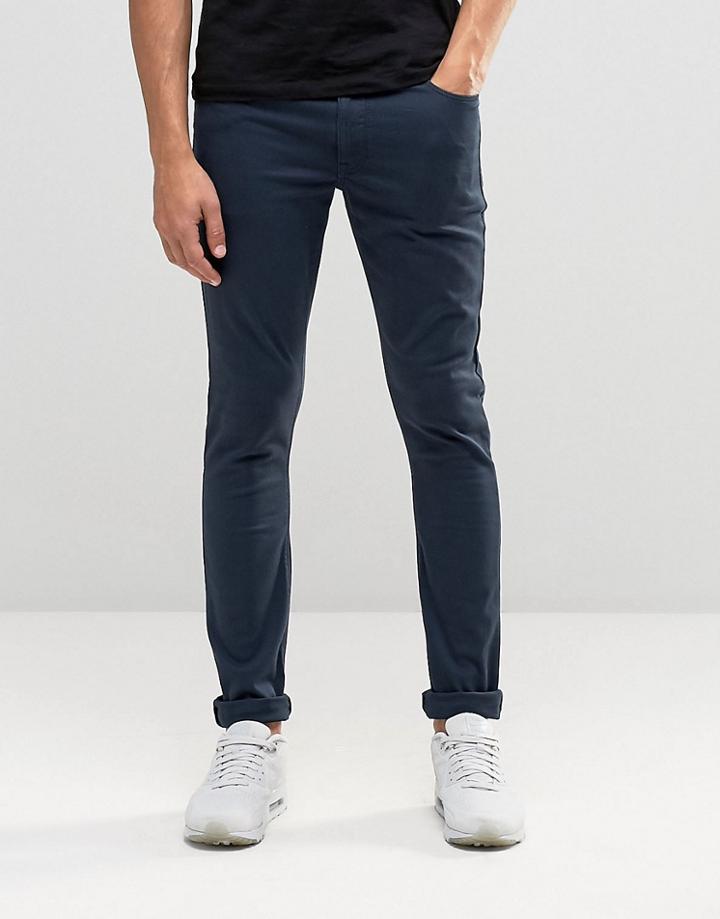Asos Extreme Super Skinny Jeans In Dark Blue - Dark Blue
