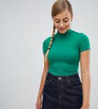 Monki High Neck T-shirt - Green