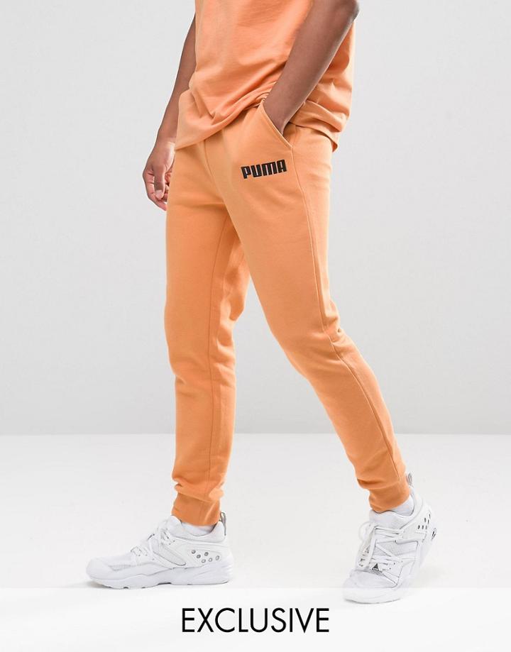 Puma Skinny Lounge Joggers In Orange Exclusive To Asos - Orange
