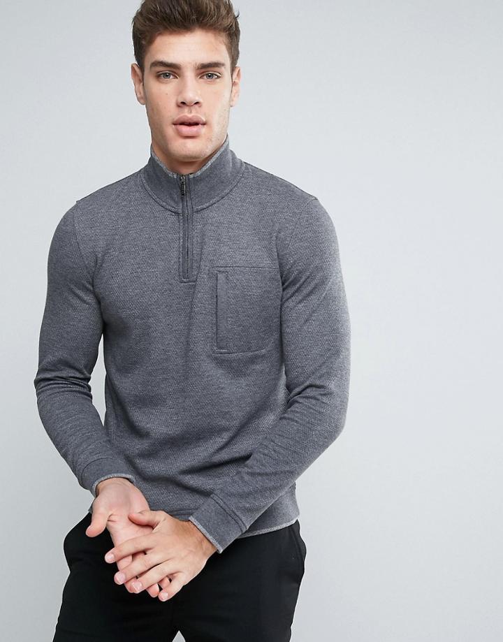 Ted Baker Half Zip Sweat - Gray