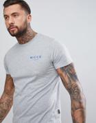 Nicce London T-shirt In Gray With Chest Logo - Gray