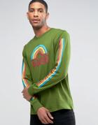Poler Long Sleeve T-shirt With Rainbow Logo - Green