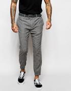 Asos Slim Smart Joggers In Tweed - Gray