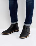 New Look Desert Boots In Black - Black