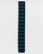 Gianni Feraud Knitted Stripe Tie - Green