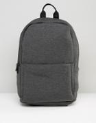 Asos Backpack In Charcoal Jersey - Gray