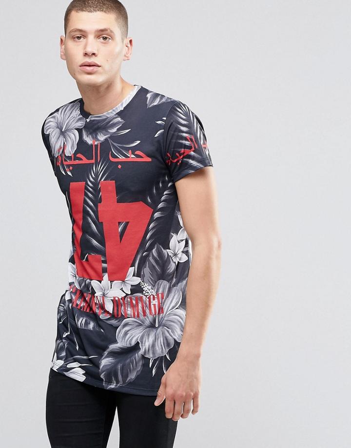 Criminal Damage Number T-shirt - Gray
