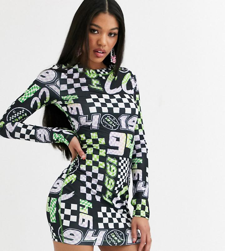 Asos Design X Christian Cowan Printed Bodycon Dress