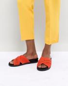 Call It Spring Nydeladda Red Flatform Sliders - Red