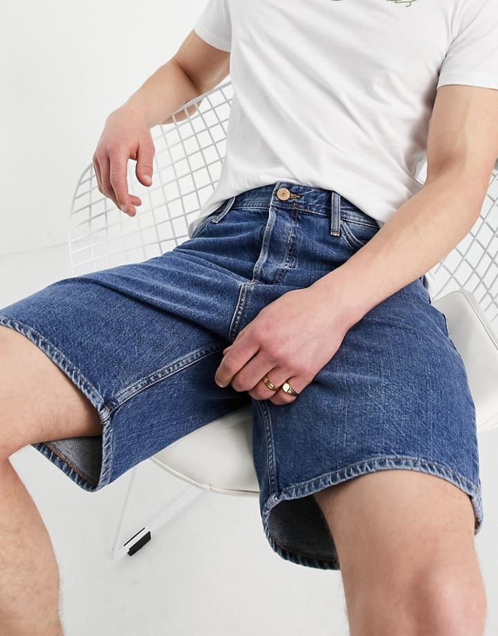 Jack & Jones Intelligence Tony Loose Fit Shorts In Mid Blue-blues