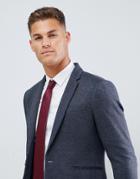 Burton Menswear Blazer In Pique In Navy