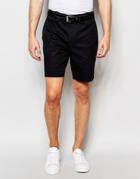 Asos Skinny Smart Chino Shorts - Black