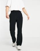Topman Wide Leg Cord Joggers In Black