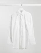 Missguided Oversized Poplin Shirt In White