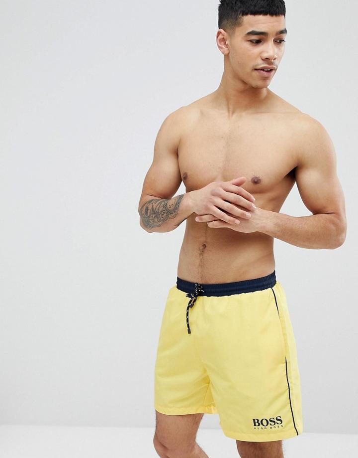 Boss Starfish Swim Shorts In Yellow - Yellow