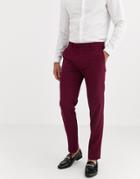 Harry Brown Skinny Fit Stretch Plain Suit Pants-purple