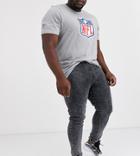 Asos Design Plus Spray On Jeans In Power Strech With Jogger Styling In Acid Gray