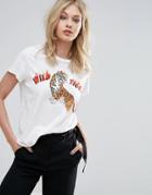 Mango Tiger Print T-shirt - White