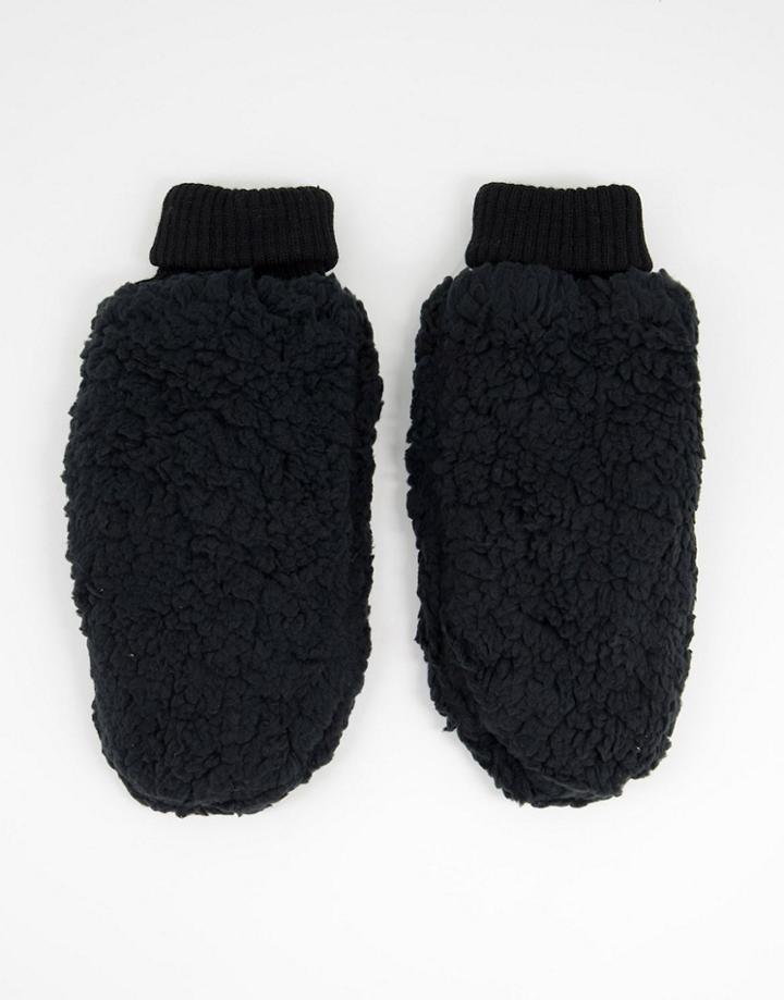 Svnx Borg Mittens In Black