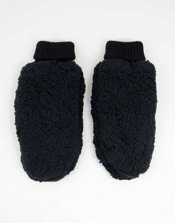 Svnx Borg Mittens In Black