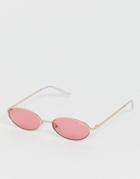 Quay Australia Clout Slim Line Sunglasses - Gold