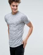 Another Influence Space Dye Raw Edge T-shirt - Gray