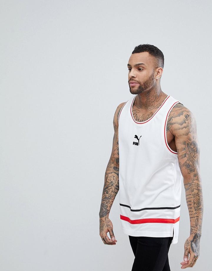 Puma Super Logo Tank - White
