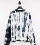 Collusion Sweatshirt With Reverse Panels In Black And White Tie Dye - Part Of A Set
